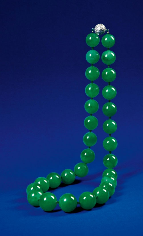 天然滿綠翡翠珠鏈